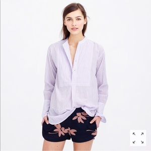 J crew tux popover tunic semi sheer